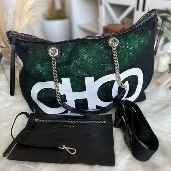 JIMMY CHOO Mesh Tote Bag w/ COA~NWOT🔥😍 - Picture 10 of 17